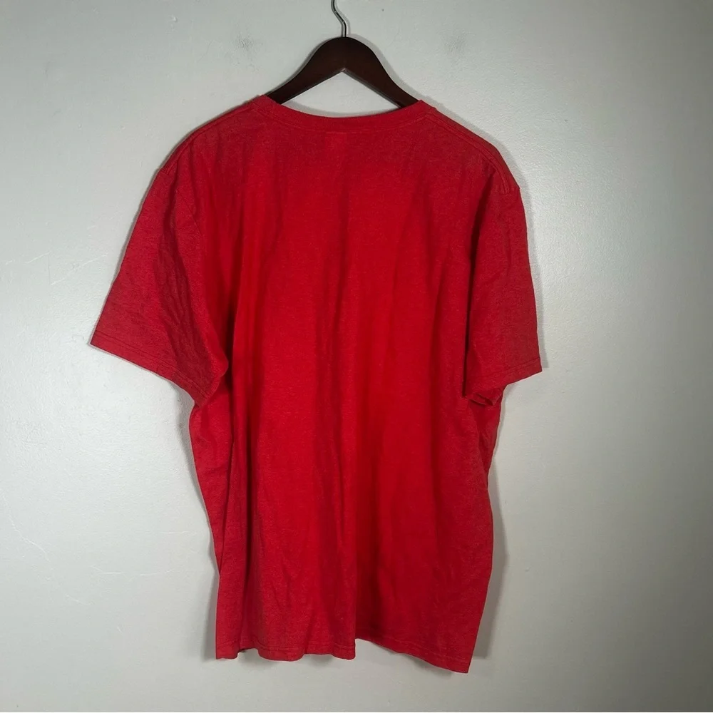 The North Face T-Shirt Mens XXL Red Distressed Graphic‎ Logo Short Sleeve Tee